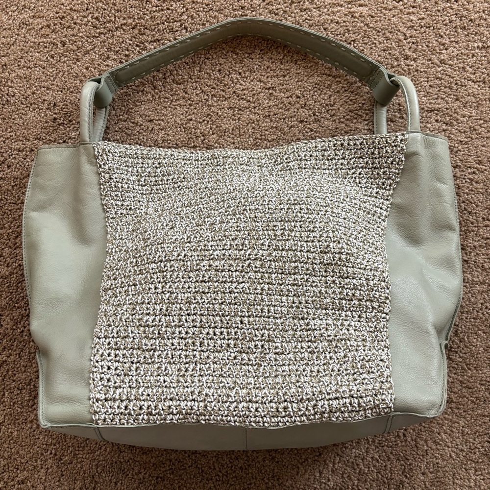 The Sak Los Feliz Large Slouchy Hobo Bag - Green / Crochet